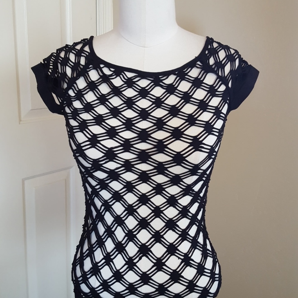 Fishnet mesh top